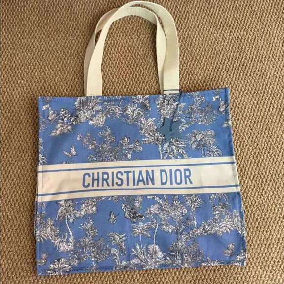 Dior gift Blue Floral Tote Bag - Picture 3 of 7